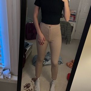 Pacsun Tan Stripe Pants